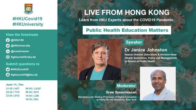 Live from HK with Dr Janice Johnston Public Health Education Matters