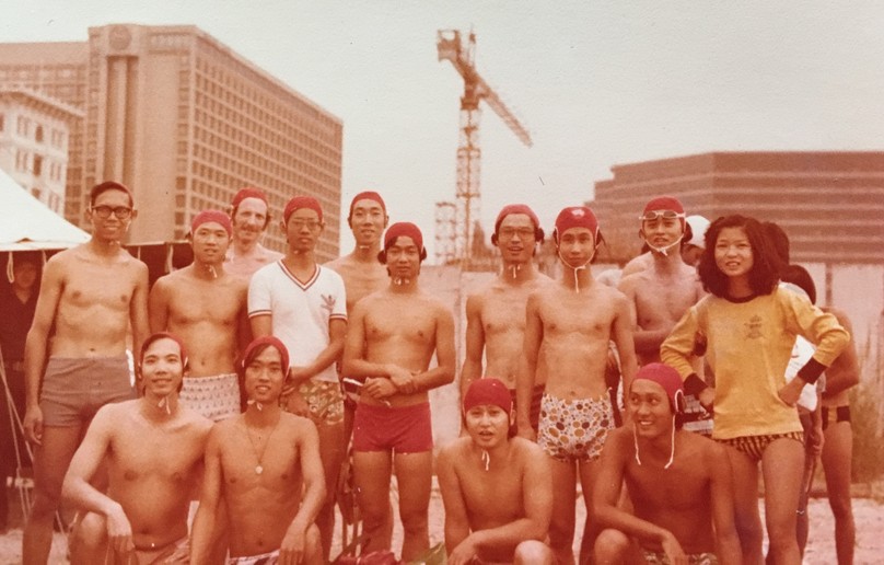 Kwan Sek-yiu in 1978 - HKUGA Victoria Harbour Swimming Team 