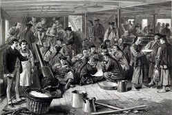 中國苦力在往美國船上 （1876年）