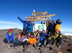 Reaching Uhuru Peak on Kilimanjaro