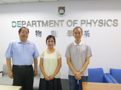 Jason Pun, Jenny Lee and John Leung at Dept of Physics